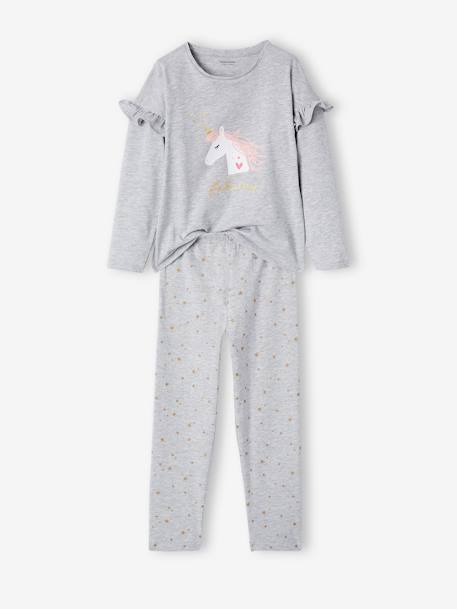 Lot de 2 pyjamas licorne fille LOT GRIS CLAIR 2 - vertbaudet enfant 