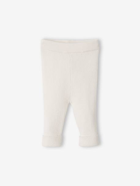 Ensemble bébé mixte gilet pantalon en tricot blanc+gris clair chiné+vert d'eau+vert sauge 4 - vertbaudet enfant 