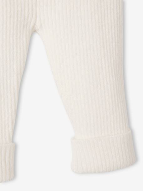 Ensemble bébé mixte gilet pantalon en tricot blanc+gris clair chiné+vert d'eau+vert sauge 6 - vertbaudet enfant 