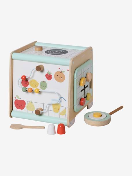 Cube d'activités cuisine en bois FSC® beige 5 - vertbaudet enfant 