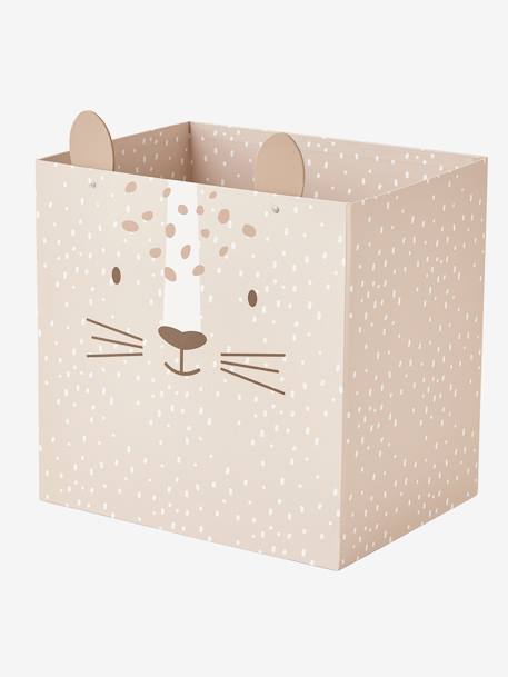 Corbeille en carton pliable Tigre beige 1 - vertbaudet enfant 