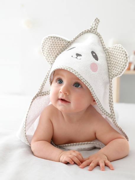 Bébé-Cape, peignoir de bain-Cape de bain à capuche brodée animaux