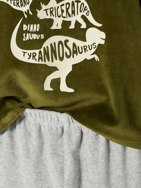 Lot de 2 pyjamas garçon velours dinosaures LOT VERT ET MARINE 6 - vertbaudet enfant 