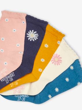 Lot De 4 Paires De Mi-chaussettes Fille Vertbaudet - Motifs Animaux Et Oreilles - 80% Coton, Confortables
