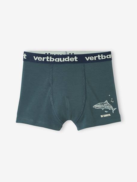 Lot de 5 boxers stretch 'requins' garçon Lot bleu 4 - vertbaudet enfant 