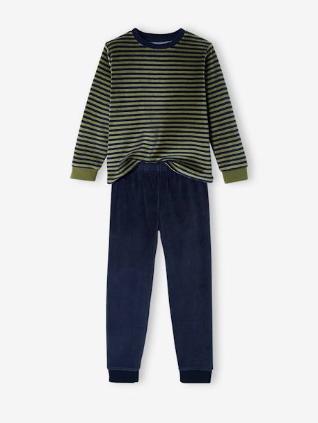 Lot de 2 pyjamas garçon velours dinosaures LOT VERT ET MARINE 5 - vertbaudet enfant 