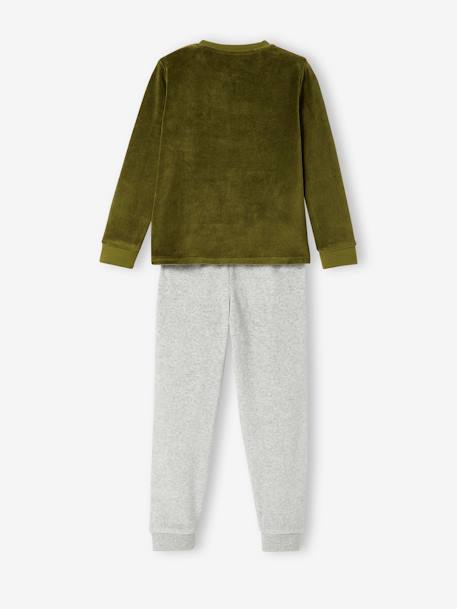 Lot de 2 pyjamas garçon velours dinosaures LOT VERT ET MARINE 8 - vertbaudet enfant 