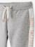 Pantalon jogging fille avec bandes côtés bleu grisé+gris+gris chiné+Rouge clair 10 - vertbaudet enfant 