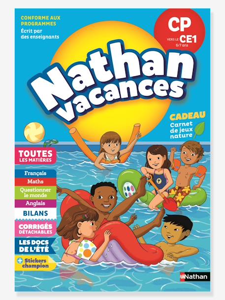 Cahier de Vacances 2022 du CP vers le CE1 - Nathan Vacances - 6/7 ANS - NATHAN bleu 1 - vertbaudet enfant 