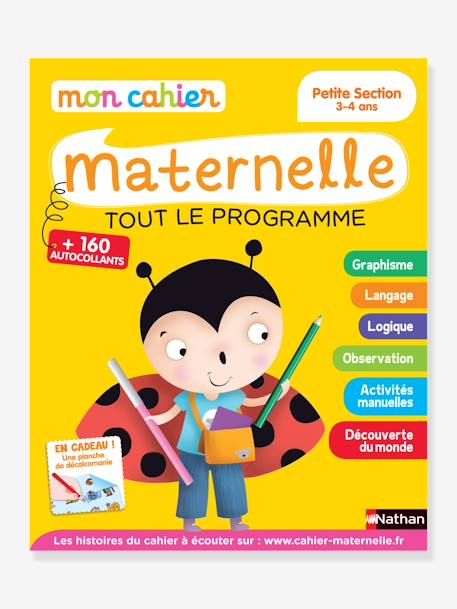 Mon Cahier Maternelle - Petite Section - 3/4 ans - NATHAN orange 1 - vertbaudet enfant 