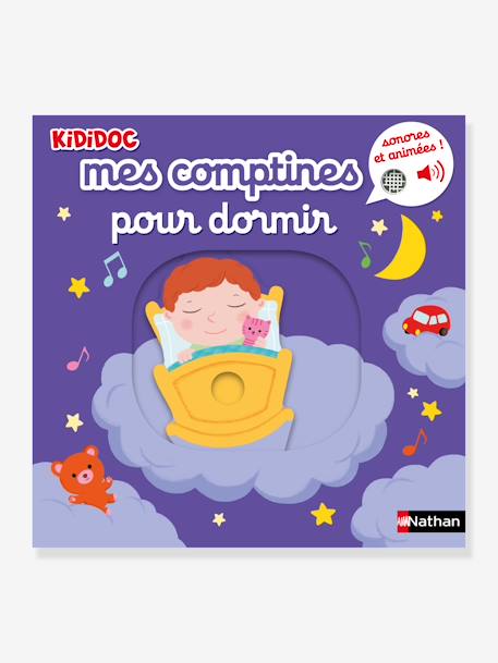 Kididoc - Mes Premières Comptines pour Dormir - Livre sonore et animé - NATHAN multicolore 1 - vertbaudet enfant 