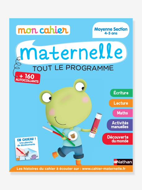 Mon Cahier Maternelle - Moyenne Section - 4/5 ans - NATHAN bleu 1 - vertbaudet enfant 