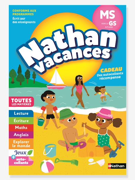 Cahier de Vacances 2022 de la Moyenne Section vers la Grande Section - Maternelle 4/5 ans - NATHAN bleu 1 - vertbaudet enfant 