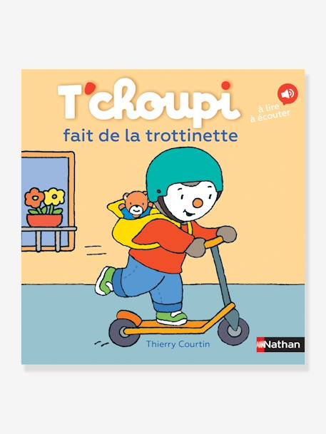 Livre T'choupi fait de la trottinette -  NATHAN orange 1 - vertbaudet enfant 
