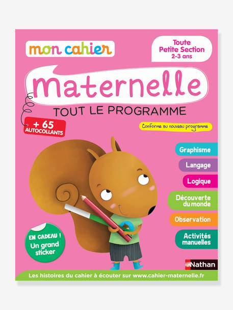 Mon Cahier Maternelle TPS - 2/3 ans - NATHAN rose 1 - vertbaudet enfant 