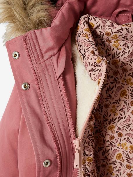 Parka fille 3 en 1 hiver à capuche kaki+PURPLE DARK+Vert+vert de gris 28 - vertbaudet enfant 