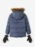 Doudoune garçon à capuche doublée polaire avec gants ou moufles BLEU 3 - vertbaudet enfant 