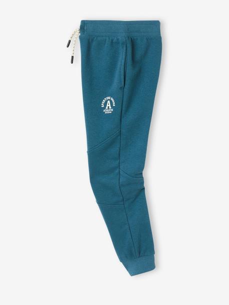 Pantalon jogging 'Athletic' garçon en molleton BLEU CANARD+bleu roi+chocolat+rouge 5 - vertbaudet enfant 