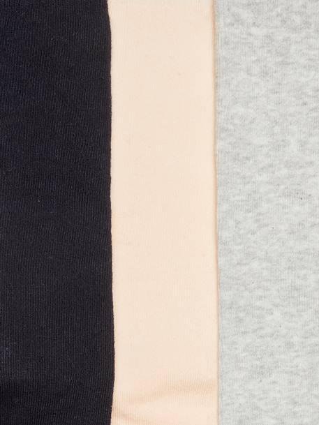 Lot de 3 paires de collants fille lot encre+Lot gris chiné moyen+marine+prune+rose poudré+vieux rose 2 - vertbaudet enfant 