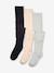 Lot de 3 paires de collants fille lot encre+Lot gris chiné moyen+marine+prune+rose poudré+vieux rose 1 - vertbaudet enfant 