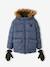 Doudoune garçon à capuche doublée polaire avec gants ou moufles BLEU 1 - vertbaudet enfant 