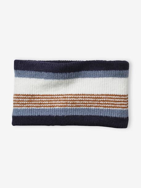 Ensemble garçon bonnet + snood + gants rayés marine 5 - vertbaudet enfant 