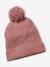Ensemble fille bonnet, snood, gants en maille fantaisie gris chiné+ROSE 13 - vertbaudet enfant 