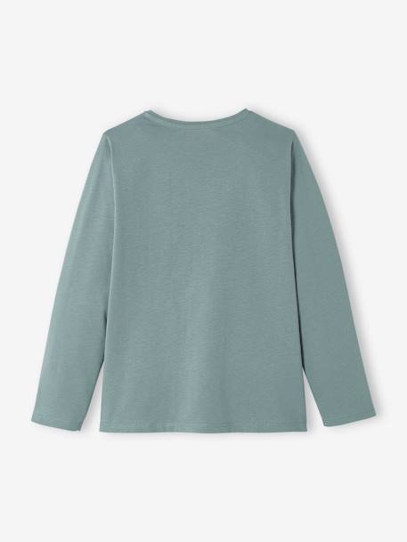 Tee-shirt fantaisie fille écru+olive+vert sauge 10 - vertbaudet enfant 