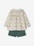 Ensemble 3 pièces bébé fille tee-shirt, short velours et bandeau vert foncé 5 - vertbaudet enfant 