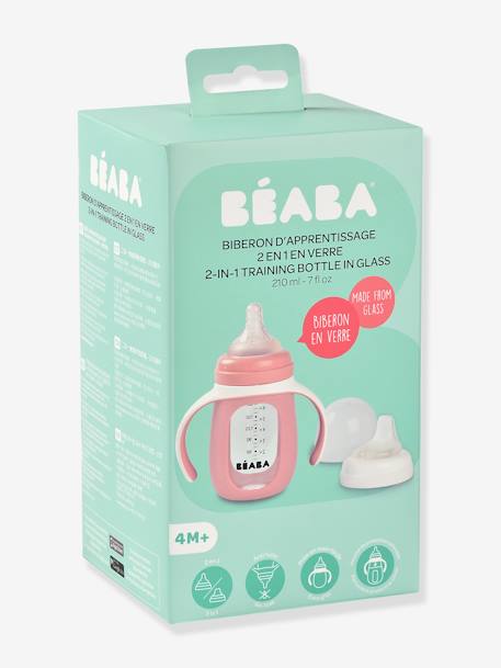Biberon/tasse d'apprentissage 2 en 1 en verre (210 ml) rose 5 - vertbaudet enfant 