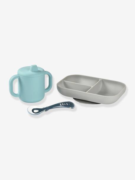 Coffret d'apprentissage 3 pièces en silicone bleu 4 - vertbaudet enfant 