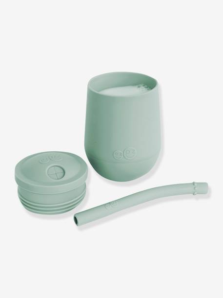 Gobelet d'apprentissage avec paille Mini Cup en silicone Rose blush+Vert sauge 6 - vertbaudet enfant 