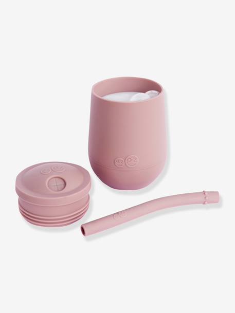 Gobelet d'apprentissage avec paille Mini Cup en silicone Rose blush+Vert sauge 2 - vertbaudet enfant 