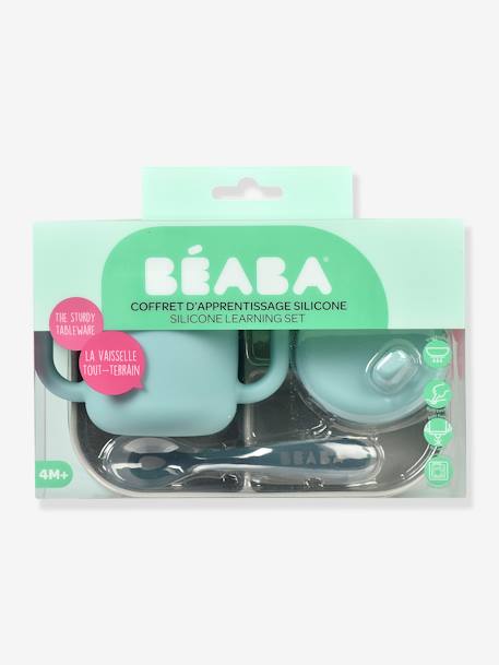 Coffret d’apprentissage 3 pièces BEABA en silicone bleu+rose 6 - vertbaudet enfant 