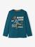 T-shirt fun motif animal crayonné garçon BLEU CANARD+gris Chiné MOYEN 3 - vertbaudet enfant 