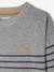 Tee-shirt marinière garçon détail flocage velours encre rayé+gris moyen chiné+ivoire rayé+OCRE RAYE 6 - vertbaudet enfant 