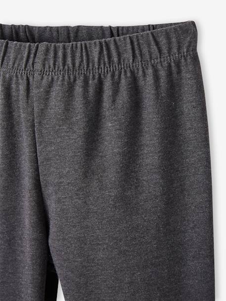 Lot de 2 leggings fille Basics anthracite+écru+gris chiné+noir+lot gris anthracite + bleu mar 26 - vertbaudet enfant 