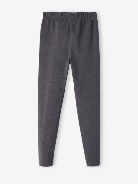 Lot de 2 leggings fille Basics anthracite+écru+gris chiné+noir+lot gris anthracite + bleu mar 25 - vertbaudet enfant 