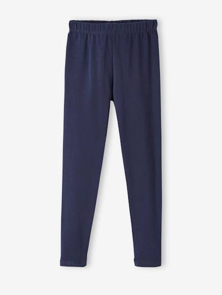 Lot de 2 leggings fille Basics anthracite+écru+gris chiné+noir+lot gris anthracite + bleu mar 24 - vertbaudet enfant 