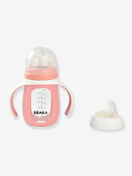 Biberon/tasse d'apprentissage 2 en 1 en verre (210 ml) rose 4 - vertbaudet enfant 