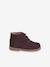 Bottines bébé fille cuir lacées bordeaux 2 - vertbaudet enfant 