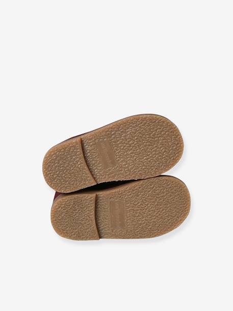 Bottines bébé fille cuir lacées bordeaux 5 - vertbaudet enfant 
