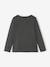 Tee-shirt fantaisie fille manches longues gris foncé+marine 2 - vertbaudet enfant 