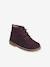 Bottines bébé fille cuir lacées bordeaux 1 - vertbaudet enfant 