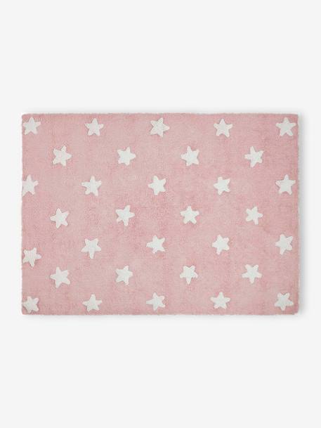 Tapis coton lavable rectangulaire avec étoiles LORENA CANALS bleu+rose 4 - vertbaudet enfant 