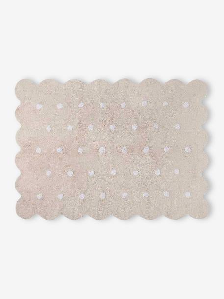Tapis coton lavable Biscuit à pois beige 2 - vertbaudet enfant 