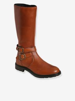 Chaussures-Chaussures fille 23-38-Boots, bottines-Bottes cavalières en cuir fille