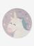 Tapis coton lavable Licorne Believe in yourself gris 3 - vertbaudet enfant 