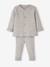 Ensemble bébé mixte gilet pantalon en tricot blanc+gris clair chiné+vert d'eau+vert sauge 10 - vertbaudet enfant 