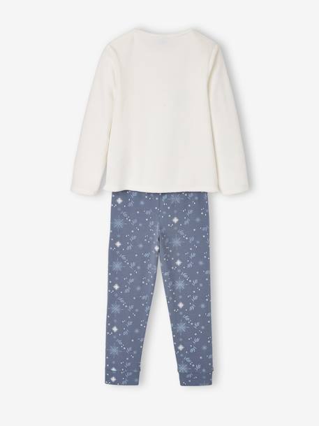 Pyjama fille bi-matière Disney® La Reine des Neiges 2 Blanc et bleu 2 - vertbaudet enfant 